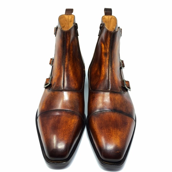 Triple Monk Leather Boot. - Picture 3 of 8